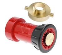 QWORK 1-1/2" NST/NH Fire Hose Nozzle & Brass Fire Hydrant Adapter, 2-1/2" NST (NH)