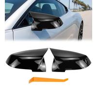 QWORK® 1 Pair Glossy Black Pair Car Wing Mirror Covers Caps Compatible with 1 2 3 4 Series X1 F20 F22 F23 F30 F31 F32 F33 F36 F87 M2 X1 E84 - ABS Material