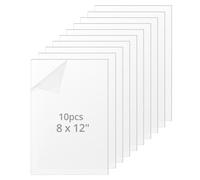 QWORK 10 Pack Clear Acrylic Sheets 8x12" - 2mm Thick, Acrylic Panels for DIY Display Projects, Photo Frames