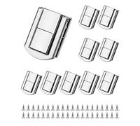 QWORK® 10 Pcs Small Size Toggle Latch Lock, Catch Latch Buckle Lock Closure Tool with Screws for Jewelry Box Gift Box Toolbox
