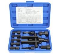 QWORK® 10 Piece 8mm-25mm Motorcycle Blind Hole Bearing Puller Tool Kit, Alloy Steel,Motorcycle Wheel Bearing Extractor Removal Tool Set