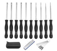 QWORK® 10-Piece Carburetor Adjustment Tool Kit with Carburetor Cleaning Brush Needle for 2-Cycle Small Engines Compatible with STIHL, Poulan, Hus-qvarna and More