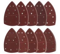 QWORK® 100 Pcs Triangle Sander Pads 11 Hole (105mmx152mm) for Multi Electric Sander, Assorted 40/60/80/100/120/180/240/320/400/600 Grits