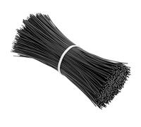 QWORK® 1000 Pieces Metallic Cable Ties, 6 Inch Twist Ties for Cables Strapping and Garden Use - Black