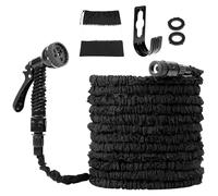 QWORK® 100FT Expandable Garden Hose, Leakproof Water Hose with 7-Function Spray Gun and Connectors
