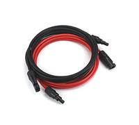 QWORK® 10FT Solar Panel Extension Cable with IP67 Waterproof Female and Male Connectors - 12AWG 4mm² - Red + Black
