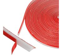 QWORK® 10m TPE Quadrant Trim, 12mm*9mm Flexible Moulding Wall Corner Trim, Skirting Board Trim, Self-Adhesive, Water Resistant, White, for Cabinet, Flooring,Ceiling