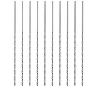QWORK® 10pcs 120mm Long Drill Bits Set, 2mm HSS Twist Drill Bits for Metal, Wood, Plastic, and PVC