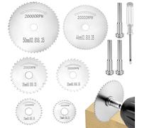 QWORK® 10Pcs Drill Saw Discs Set, Saw Disc, Cutting Wheel, for Wood, Plastic and Metal, Compatible with Dremel Rotary Tool