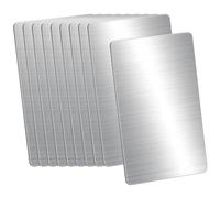 QWORK® 10Pcs Laser Engravable Blank Metal Cards Stainless Steel Business Cards, 8 x 5 x 0.1 cm, for Professional and Personal Use