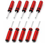 QWORK 10Pcs Valve Stem Core Remover Tool, 107mm Length with 63mm Handle - Heavy Duty Valve Core Screwdriver for Cars, Trucks, Motorcycles & Bicycles - Automotive Maintenance Kit