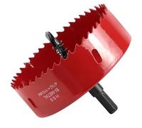 QWORK® 110 mm Hole saw, M42 HSS hole saw bit, drilling tool kit round drill for aluminum, iron and wood