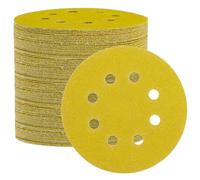 QWORK® 110pcs Sanding Discs Sets, 5 Inch 8-hole Sandpaper with Mixed Grits 60/80/100/120/150/180/240/320/400/600/800, for Wood, Plastic, Metal