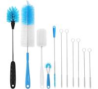 QWORK® 11Pcs Water Bottle Cleaning Brush Set, for Bottles, Wine Decanters, Sinks, Pipes