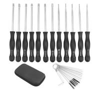 QWORK® 12-Piece Carburetor Adjustment Tool Kit with Carburetor Cleaning Brush Needle for 2-Cycle Small Engines Compatible with STIHL, Poulan, Hus-qvarna and More