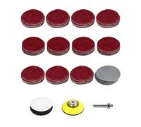 QWORK® 120pcs Sanding Discs Pad Kit, Sanding Discs 50mm with 1pc 1/4" Shank Backing Pad and 1pc Soft Foam, 10pcs Each Grit 40 80 100 120 240 400 800 1000 1200 1500 2000 3000
