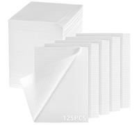 QWORK® 125-Piece Disposable Waterproof Absorbent Sheets, 33×45 cm, PE Film Backed Protective Pads, Tattoo Station & Workbench Tray Covers, White