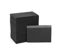 QWORK® 125PCS Disposable Bibs 3-Layer Waterproof Tattoo Bibs - 13''x18'' - Black