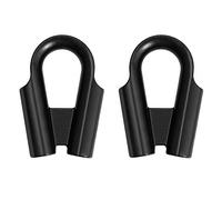 QWORK® 12mm 1/2” Rope Cable Thimbles , 304 Stainless Steel with Gusset for 1/2" Wire or Winch Rope , Black (Pack of 2)