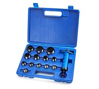QWORK 14-Piece Punch Set, 5-35mm, Manual Hole Punch Tool, Hardened Carbon Steel & Plastic Handle
