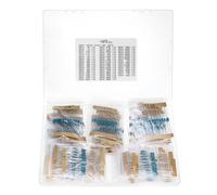 QWORK® 1475pcs 1/4W Resistor Kit with 52 Values, Metal Film Resistors Assortment Kit (0 Ohm to 5.6M Ohm) and 50 IN4148 Switching Diodes