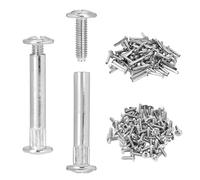 QWORK® 150Pcs Cupboard Joining Screw, Furniture Connecting Screws Bolts, for 31-40mm Thick Cupboard, Cabinet