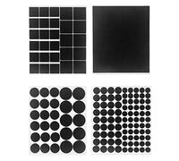 QWORK® 151 Pieces Furniture Pads, Felt Pads, Floor Protectors For Furniture Legs, Self Adhesive, 4mm Thick, Multiple Sizes, Black