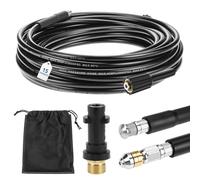 QWORK® 15M/50FT High Pressure Washer Drain Pipe Hose Kit, 400 Bar/5800PSI, Compatible with Karcher K2-K7