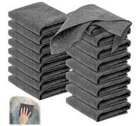 QWORK® 15PCS Microfiber Cleaning Cloth, 30x30cm Magic Cleaning Cloth, for Glass, Mirrors