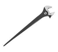 QWORK 16 Inch Adjustable Construction Spud Wrench, 1-1/2 Inch Jaw Capacity, SAE and Metric Scale Marked, Heavy Duty Alloy Steel with Expandable Design