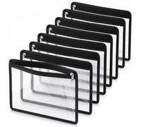 QWORK 18 Pcs Clear Zipper Pouches 11.5 x 7 Inch - Waterproof PVC Storage Bags for Travel Cosmetics, Office Documents - Transparent Makeup Pouch Organizer