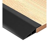 QWORK® 1M PVC Rubber Wheelchair Ramp, Self-Adhesive Threshold Ramp,Flexible Floor Transition Strip for Doorways, Tile, and Stairs (Black, 1cm Height)