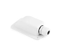QWORK 1Pcs IP68 Solar Cable Entry Gland Waterproof ABS Solar 1 Way Cable Entry Dual Cable Entry Housing for Solar Panels of RV, Caravan and Marine, White