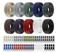 QWORK® 2.6cm Nylon Endless Zip Set,10 Color Zipper Collection with Slider and Zip for Sewing & Crafts, 30m Total