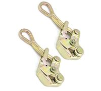 QWORK 2 Pack 1 T Cable Grip Wire Grip Steel Rope Jaw Puller for Wire Rope, Pulling 2204 Lbs