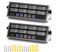 QWORK 2 Pack 8-Channel Multi-Timer Kitchen Clock, Led Digital Cooking Timer
