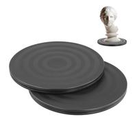QWORK® 2 Pack 8 Inch Heavy Duty Lazy Susan with Steel Ball Bearings, Double-Sided 360° Rotating Turntable, Anti-Slip Design for Electronics, Plants, and Crafts