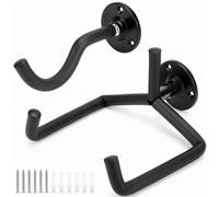 QWORK 2 Pack Guitar Wall Mount Hanger Metal Wall Bracket with Protect