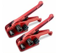 QWORK® 2 Pack Heavy Duty Handy Strapping Kit, Poly Strapping Tensioner & Cutter Manual Banding Tools Windlass for 1/2" -3/4" Width Polyester Polypropylene Strap