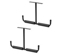 QWORK® 2 Pack Overhead Garage Hooks, Storage Hooks, for Hanging Fishing Rods, Pipe, Lumber