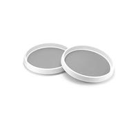 QWORK® 2 Pack Turntable Cupboard Organizer, Rotatable Organiser, seasoning organizer, Lazy-Susan, 25cm, for Cabinet Pantry Fridge