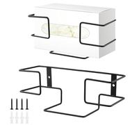 QWORK® 2 Pack Wall Mount Glove Dispenser Rack Glove Box Holder for Gloves and Tissues - for Lab, Commercial and Home Use