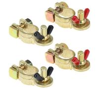 QWORK® 2 Pairs Brass Battery Terminal Connectors, Marine Grade Battery Terminal Clamps for Boat, Car, RV