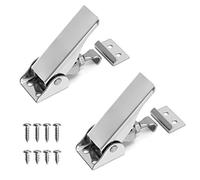 QWORK® 2 Pcs Heavy Toggle Latch Catch Clamp Adjustable Cabinet Boxes Metal Toggle Clamp Toggle Clamp, Stainless Steel Quick Release Tool