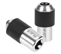 QWORK® 2-Piece Adjustable Tap Socket Set, 3/8 Inch Drive Socket Adapters for M3-M12 Thread Taps - Heavy Duty Cr-Mo Tap Holder for Threading, Reaming & Screw Extraction in Restricted Areas