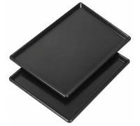 QWORK® 2 Pieces Extra Large Oil Drip Pan, 35.4 x 21.6 Inches Plastic Oil Catch Tray, for Catching Engine Oil, Transmission Fluid