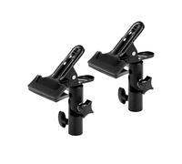 QWORK® 2 Pieces Folding Reflector Holder Made of Aluminum Alloy, with 1/4inch 3/8inch Screw, for Photo Studio