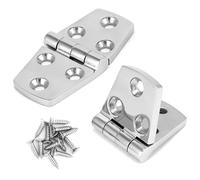 QWORK® 2 Pieces Marine Mount Door Hinges, Made of Stainless Steel SUS316, 38 x 76 mm