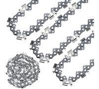 QWORK 20 Inch Chainsaw Chains, 3 Pack .325" LP Pitch, 0.050'' Gauge, 78 Drive Links, Heat-treated Semi-chisel Chain