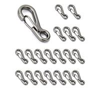 QWORK® 20 Pack 2.5 cm Mini Spring Snap Clips Quick Release Keyring Clip for Traveling Camping Hiking Keychains Backpacks DIY Crafts (Gray)